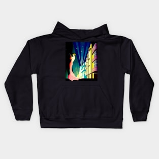 South Beach Miami Florida Art Deco Travel Advertising Print Kids Hoodie